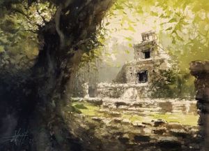 Voir le détail de cette oeuvre: Ruines Maya 